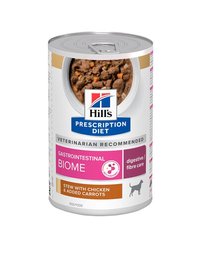 HILL'S Prescription Diet Canine Gastrointestinal Biome Digestive Care Stew with Chicken and carrots 354 g w puszce Kurczakiem i marchewka