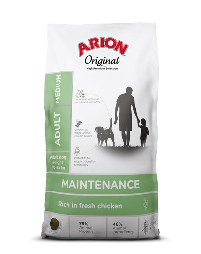 ARION Original Maintenance Medium Adult  ze świeżym kurczakiem 12 kg