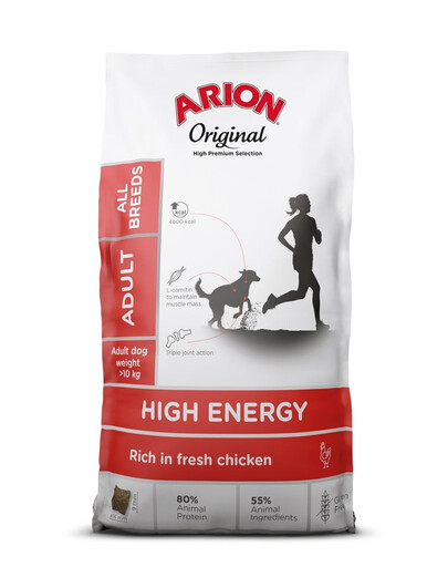 ARION Original High Energy dla psów o zwiększonym zapotrzebowaniu energetycznym z kurczakiem 12 kg