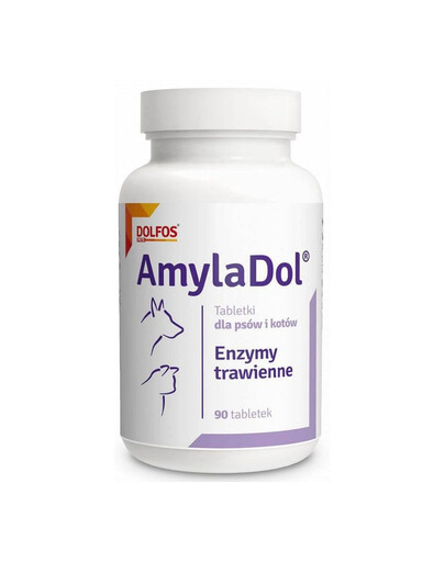 DOLFOS AmylaDol 90 tab. suplement na trawienie dla kotów i psów