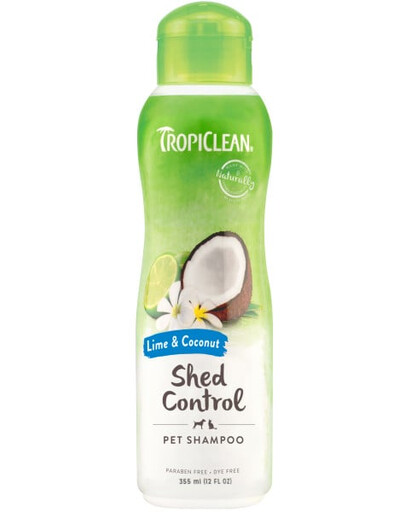 TROPICLEAN Lime & Coconut szampon zmniejszające wypadanie sierści u psów i kotów 355ml