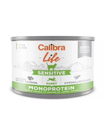CALIBRA Life Sensitive for Cats z królikiem 200 g