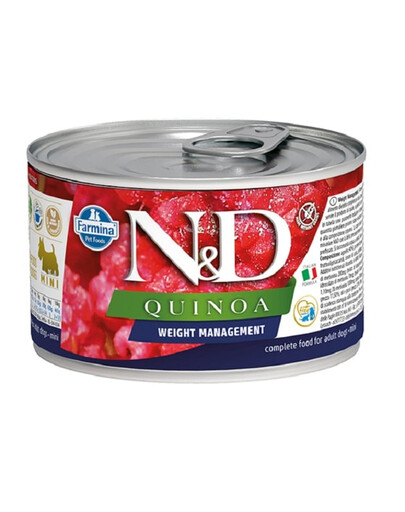 FARMINA N&D Quinoa Weight Management Adult Mini Dog Lamb 140 g dla psów z nadwagą