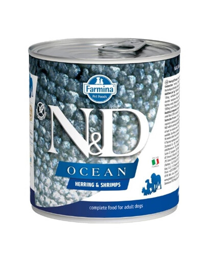 FARMINA N&D Ocean Herring and Shrimps Adult 285 g śledź i krewetki dla psów