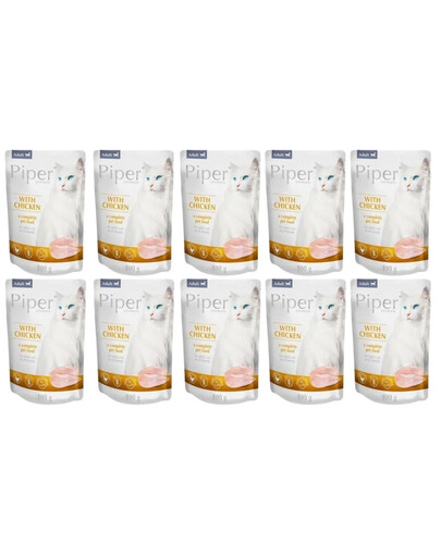 PIPER Animals Adult Kurczak mokra karma dla kota zestaw 10x100 g