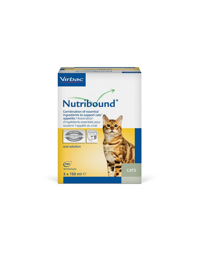 VIRBAC Nutribound dla kotów zalecana w czasie rekonwalescencji 3x150 ml
