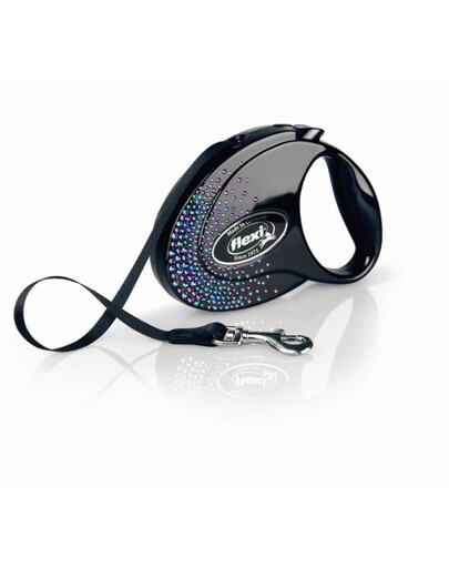 FLEXI Glam Splash Mystic smycz dla psa rozm. M taśma 5m czarna