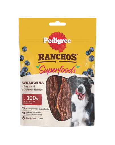 PEDIGREE Ranchos Superfoods Beef 70 g karma uzupełniająca dla psów z wołowiną