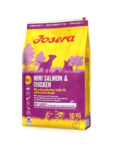 JOSERA Mini Salmon&Chicken ze smakowitym sosem dla małych psów 10kg