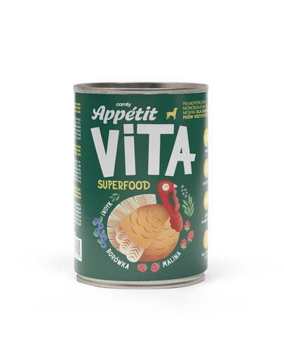 COMFY APPETIT VITA Superfood monoproteinowa karma dla psów z indykiem 400 g