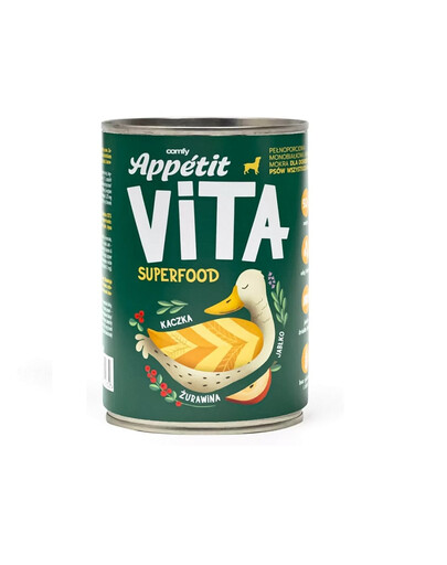 COMFY APPETIT VITA Superfood monoproteinowa karma z kaczką dla psów 400g