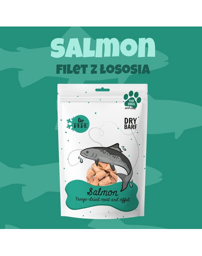 PAKA ZWIERZAKA PEPE Freeze-dried Filet z łososia 60g liofilizowane mięso dla psów i kotów