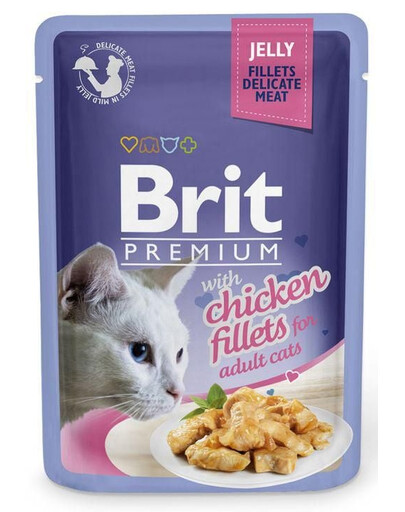 BRIT Premium Cat  Fillets in Jelly dla kotów z kurczakiem w galarecie 24x85g