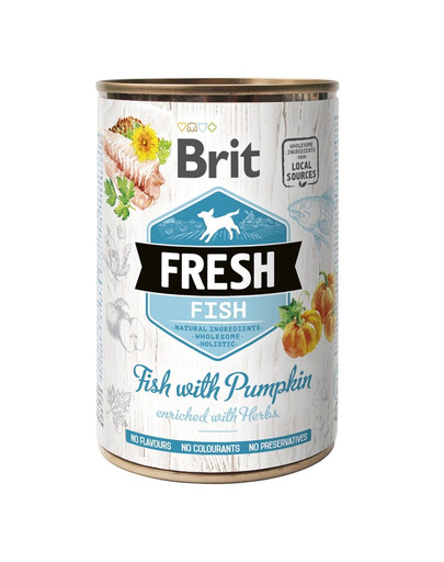 BRIT FRESH Fish mokra karma z rybą i dynią dla psów 400 g