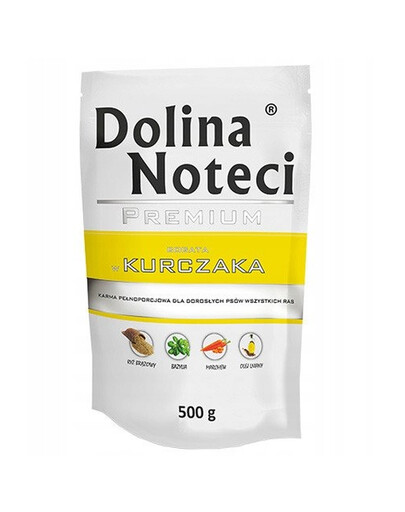 Dolina Noteci Premium Bogata w Kurczaka saszetka karma mokra dla psa 10 x 500g