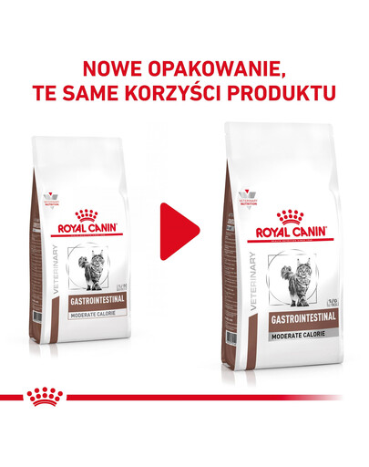 Royal Canin Cat Gastro Intestinal Moderate Calorie Feline 2 kg - sucha karma dla kotów z tendencją do nadwagi 2kg