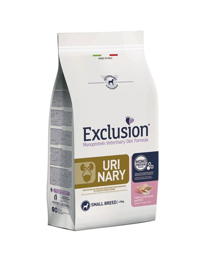 EXCLUSION Urinary S 2 kg wieprzowina karma dla psów małych ras