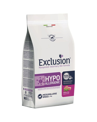 EXCLUSION Hypoallergenic M-L 2 kg wieprzowina karma dla psów średnich i dużych ras