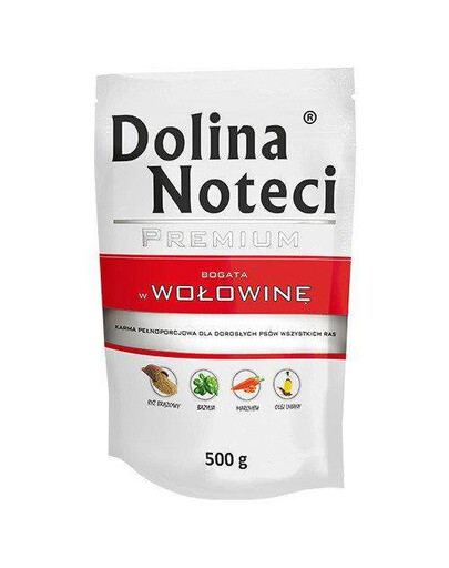 Dolina Noteci Premium Bogata w Wołowinę mokra karma dla psów bogata w wołowinę 10 x 500g