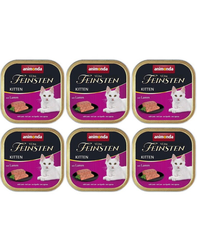Animonda Vom Feinsten Kitten mit Lamm 6x100 g - mokra karma dla kociąt z jagnięciną