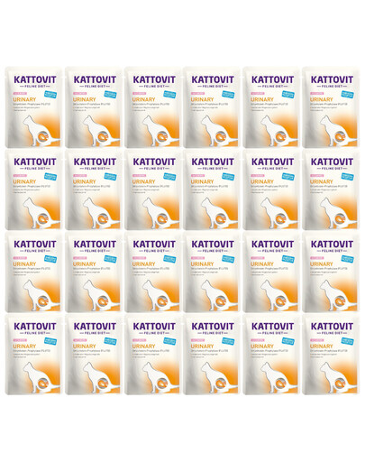 KATTOVIT Feline Diet Urinary z łososiem 24 x 85 g dla kotów w celu zapobiegania powstawaniu kamieni struwitowych