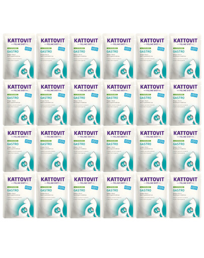KATTOVIT Feline Diet Gastro Indyk z ryżem 24 x 85 g dla kotów z problemami żołądkowo-jelitowymi