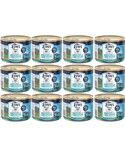 ZIWIPEAK Cat Mackerel&Lamb Makrela i jagnięcina 12x185 g - mokra karma dla kotów