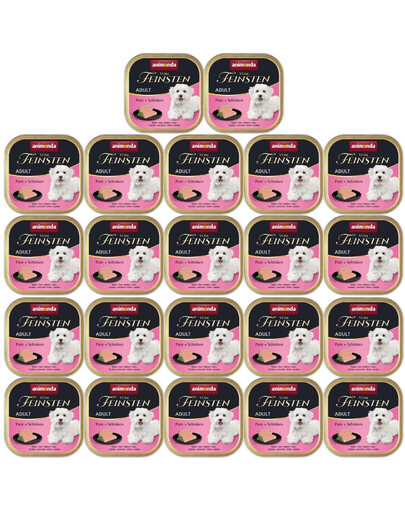 ANIMONDA Vom Feinsten Adult Turkey and Ham 22x150 g pasztet dla dorosłych psów z indykiem i szynką
