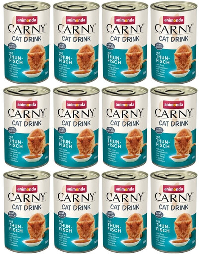 ANIMONDA Carny Cat Drink with Tuna bezmleczny napój dla kotów z tuńczykiem 12x140 ml