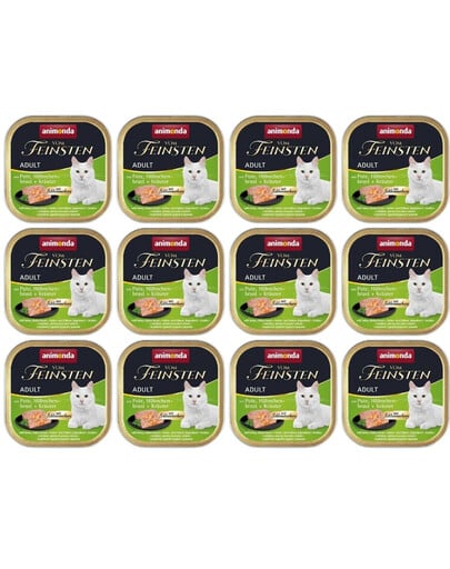 ANIMONDA Vom Feinsten Pate pasztet dla kota z indykiem, kurczakiem i ziołami 12x100 g