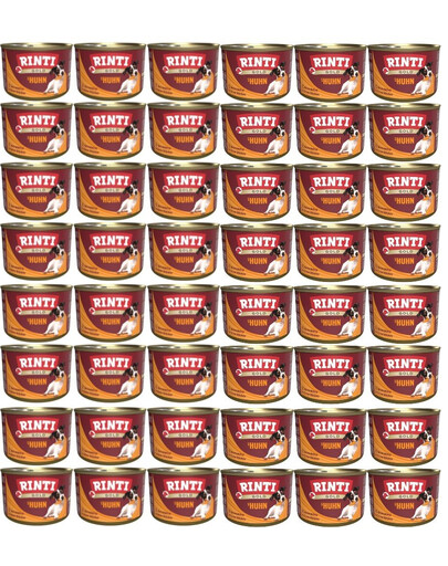 RINTI Gold Chicken Mini 48x185 g Kurczak mokra karma dla psów małych ras