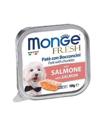 MONGE Fresh z łososiem, 100 g - Karma mokra dla psów, 100 g