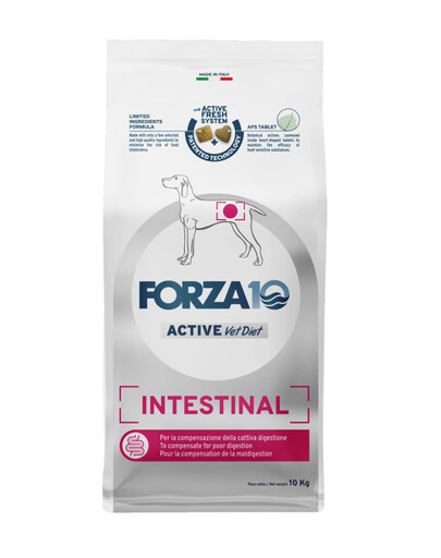 FORZA 10 Intestinal Active Dieta Nutraceutyczna 10 kg weterynaryjna karma dla dorosłych psów na problemy trawienne dla psów