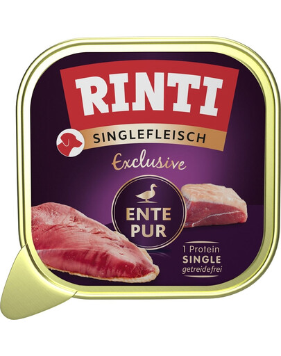 RINTI Singlefleisch Exclusive Duck Pure Kaczka 150 g monobiałkowa karma dla psów