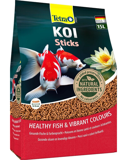 TETRA Pond KOI Sticks zbilansowana karma dla wszystkich rodzajów ryb koi 15 L