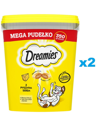 DREAMIES Mega Pudełko 2x350g Przysmak dla kota z pysznym serem