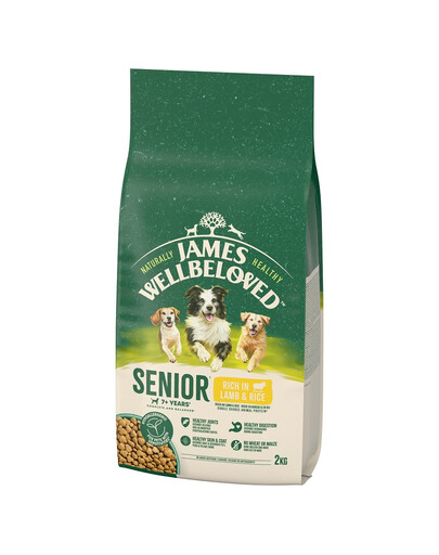 JAMES WELLBELOVED DOg Senior Jagnięcina i ryż sucha karma dla starszych psów 2 kg