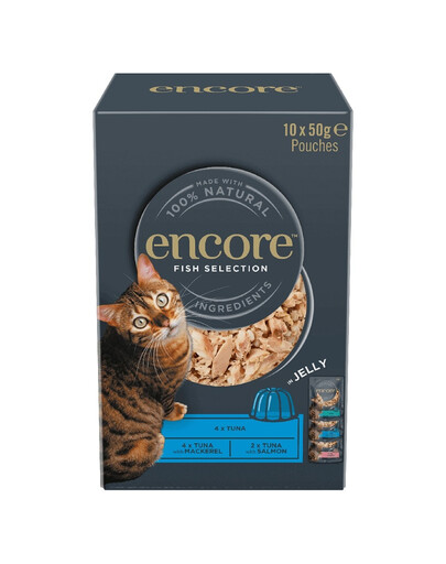 ENCORE Cat Multipak in Jelly Mix smaków rybnych 20x50g uzupełniająca karma w galaretce dla kota