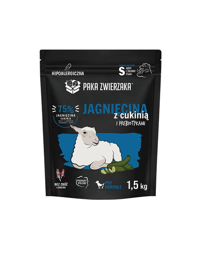 PAKA ZWIERZAKA Seventh Heaven Jagnięcina z cukinią S 1,5kg sucha karma dla psów