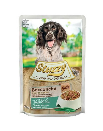 Stuzzy Dog 100g - karma mokra dla psa z cielęciną i groszkiem w galaretce 100g