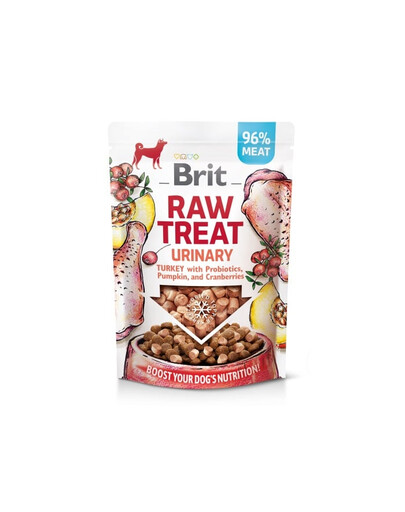 BRIT Raw Treat Urinary liofilizowany przysmak  dla psa 40 g Indyk z probiotykami