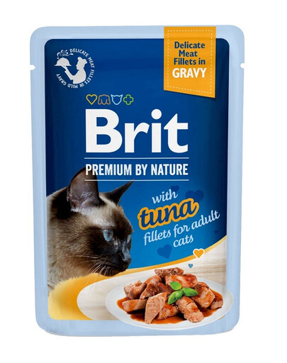 BRIT Premium by Nature Fillets in Gravy z tuńczykiem w sosie 24x85g mokra karma dla kotów