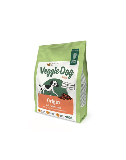 GREEN PETFOOD VeggieDog Origin 900g sucha karma dla dorosłych psów z czerwoną soczewicą