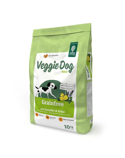GREEN PETFOOD VeggieDog Grainfree 10kg sucha karma dla dorosłych psów z ziemniakami i groszkiem