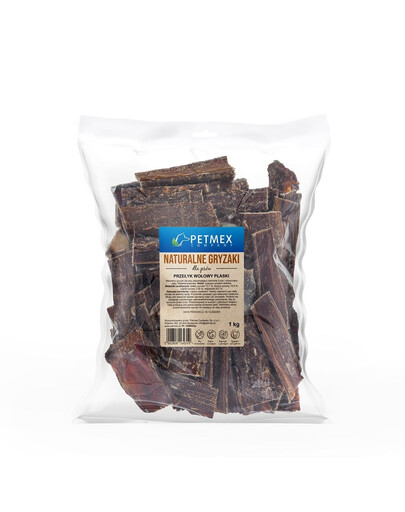 PETMEX Naturalne gryzaki Przełyk wołowy płaski 1kg