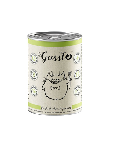 GUSSTO Cat Fresh Chicken Prawns 400 g mokra karma dla kotów kurczak z krewetkami