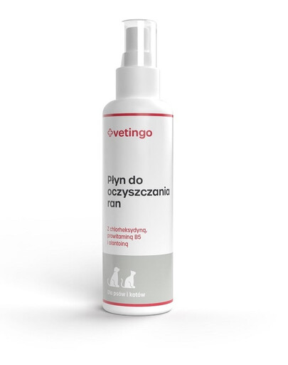 VETINGO Płyn do oczyszczania ran 100 ml dla psa i kota
