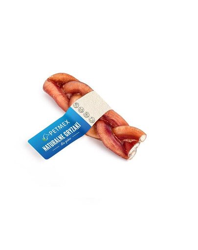 PETMEX Naturalne gryzaki Penis wołowy warkocz 30cm