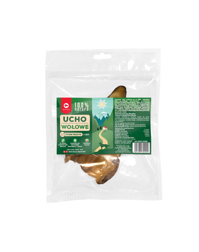 MACED 100% Natura przysmak dla psa Ucho wołowe