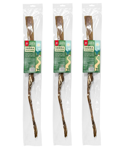 Maced GRYZAK WOŁOWY LIGHT 70 cm. - naturalny gryzak dla psów 3 szt.